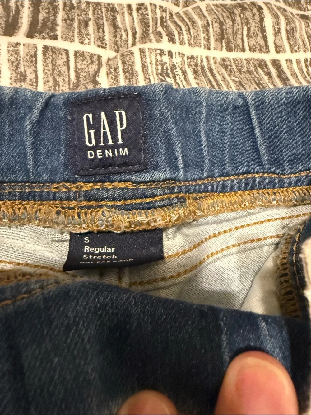 GAP Blue Denim Skirt with Drawstring